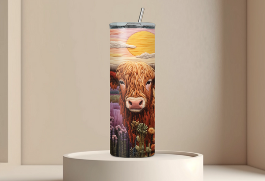 Highland Cow 20oz Skinny Tumbler