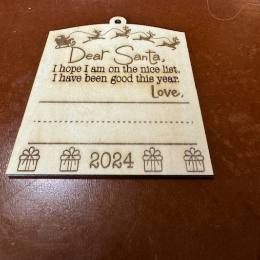 Dear Santa Personalized Ornament