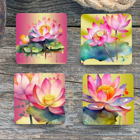 Neon Flower Coasters