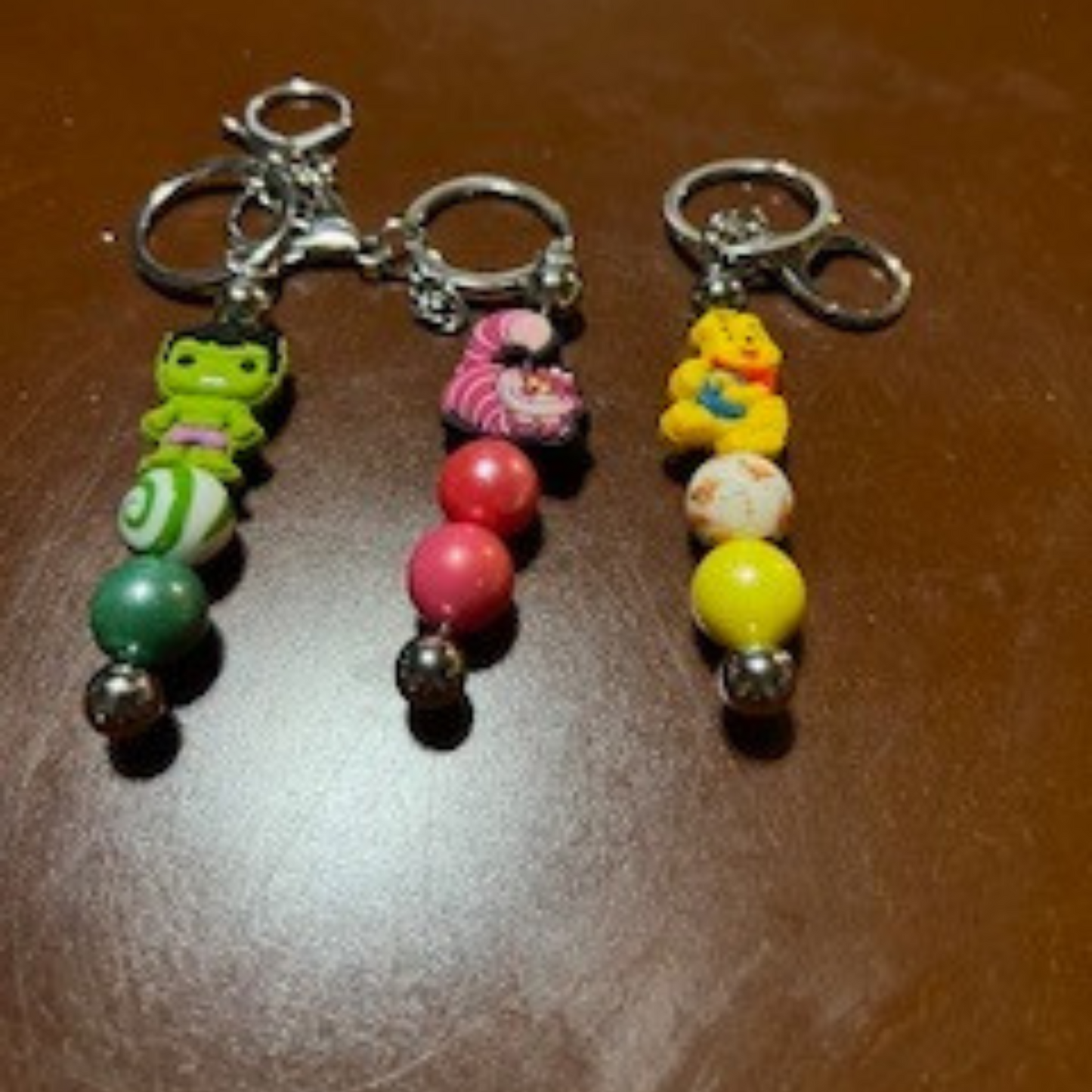 Hulk,Cheshire Cat, Winnie The Pooh Keychains