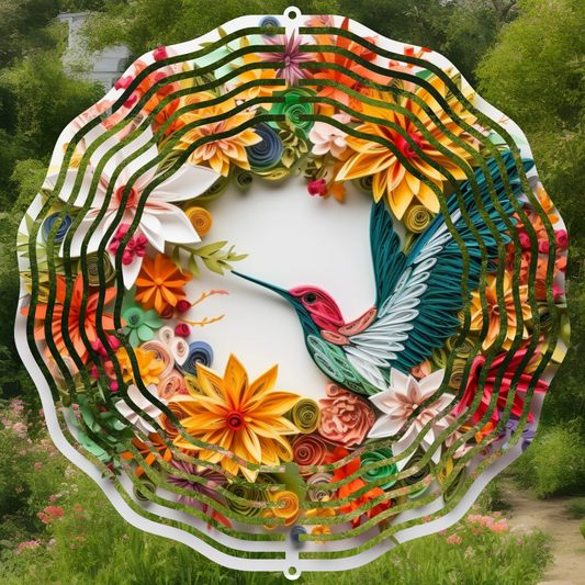 Humming Bird Wind Spinner