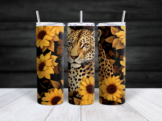 Leopard  With Sunflowers