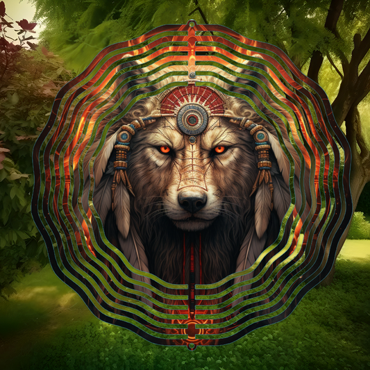 Native Wolf Wind Spinner