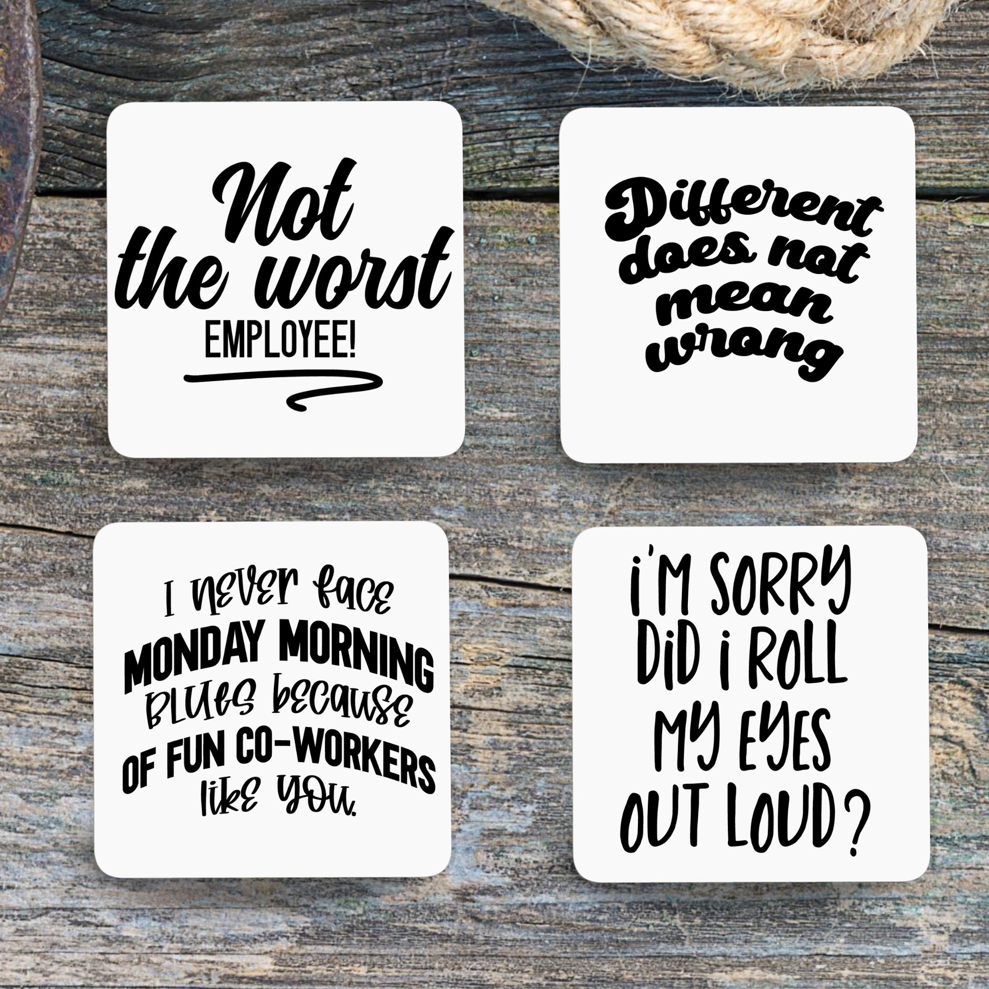 Work Coasters Funny Office Coasters – Mel J's Crafts