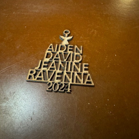 Personalized Family Name Christmas Tree
