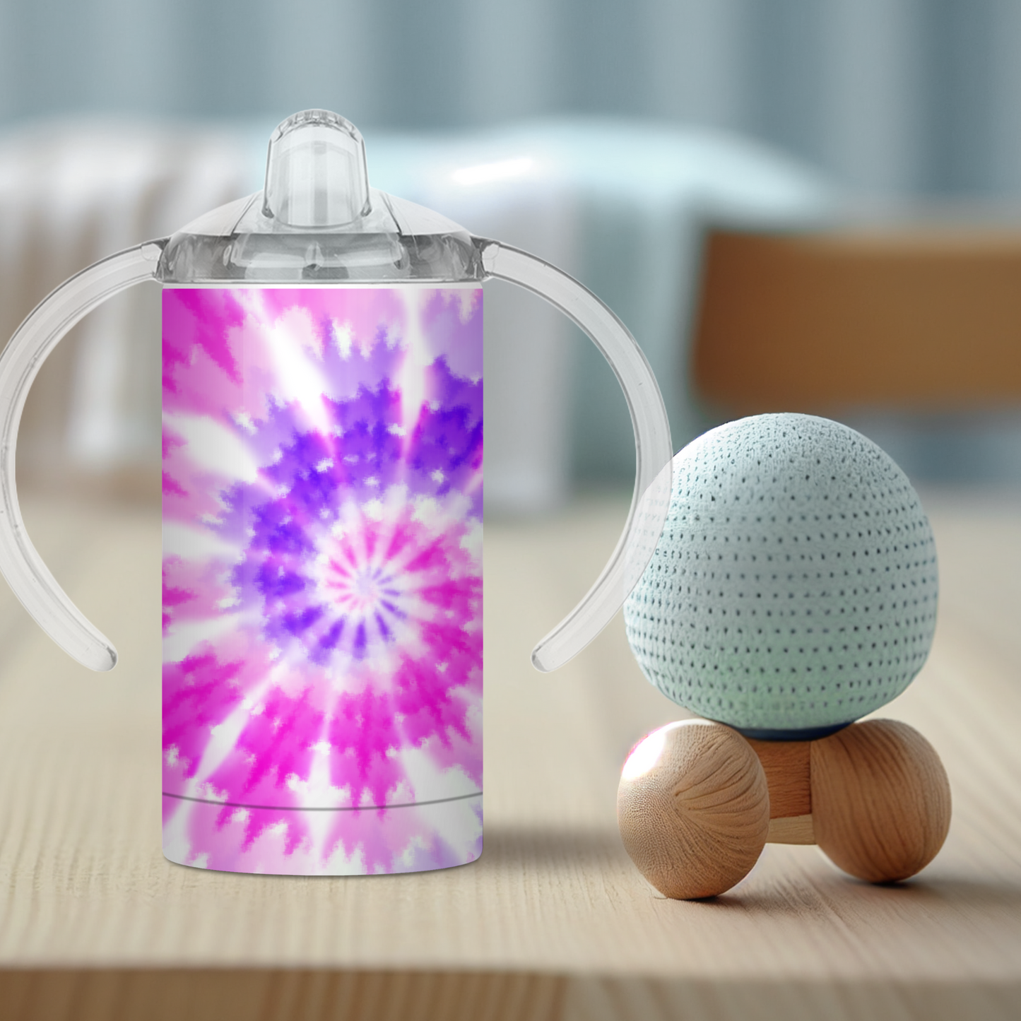 Pink/Purple Tie Dye Sippy Cup/Tumbler