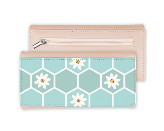 Teal Floral Wallet