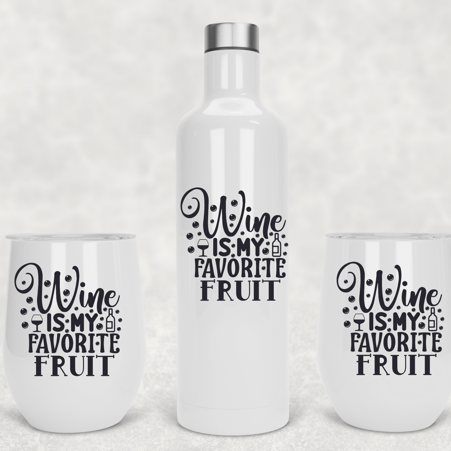 Wine Is My Favorite Fruit Gift Set