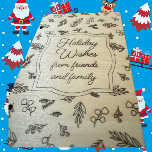 Holiday Wishes From Friends and Family Christmas Card Holder