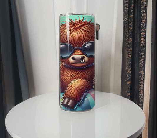 Summertime Highland Cow Tumbler